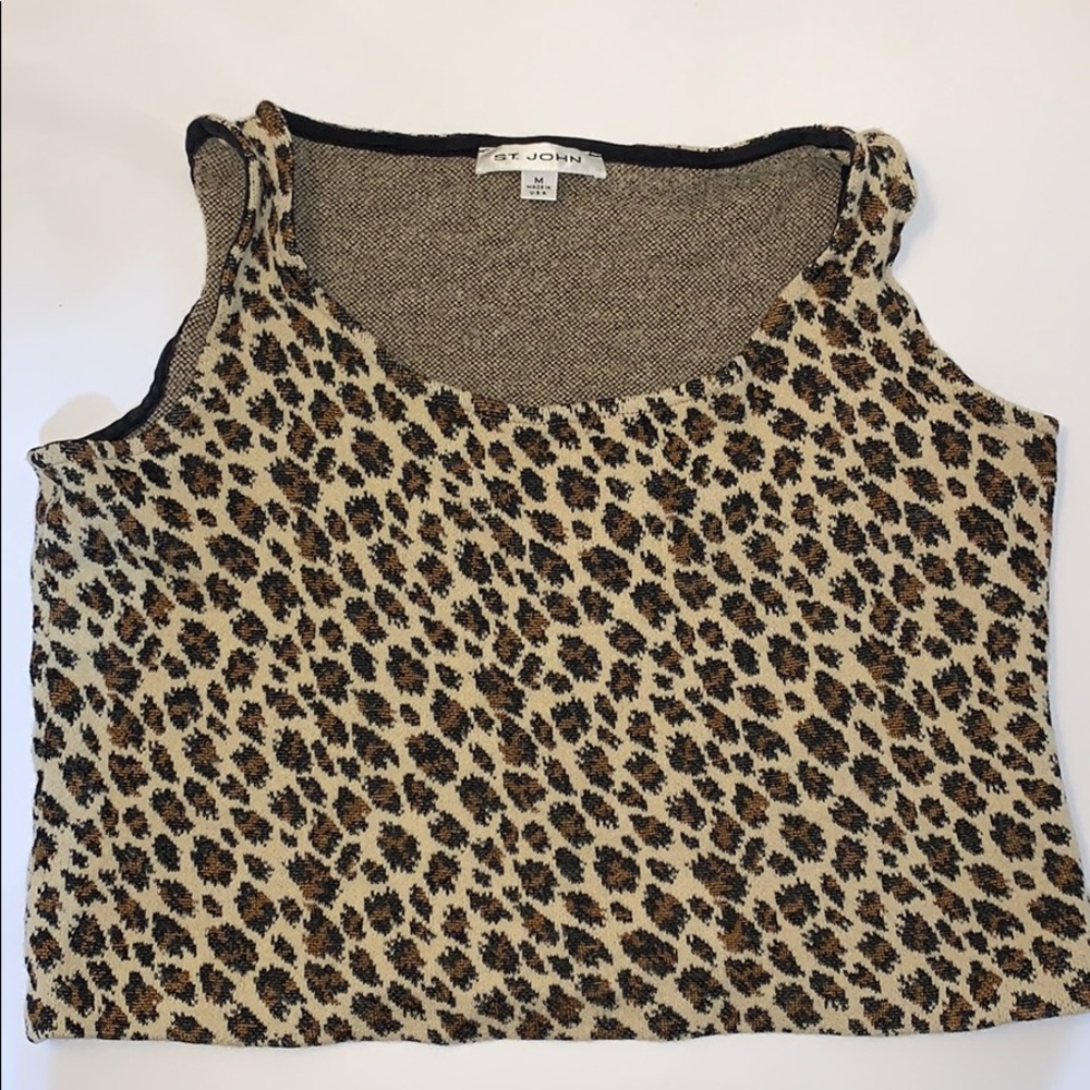 St.John Leopard Crop Top